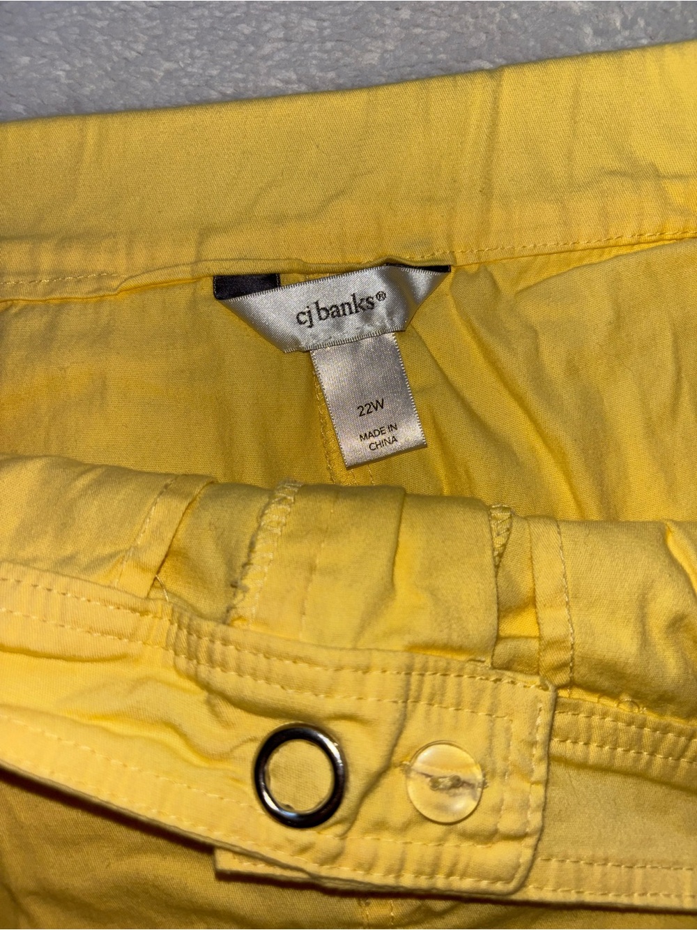 CJ Banks Yellow Mini Skirt with Built-in Shorts - Picture 3 of 7